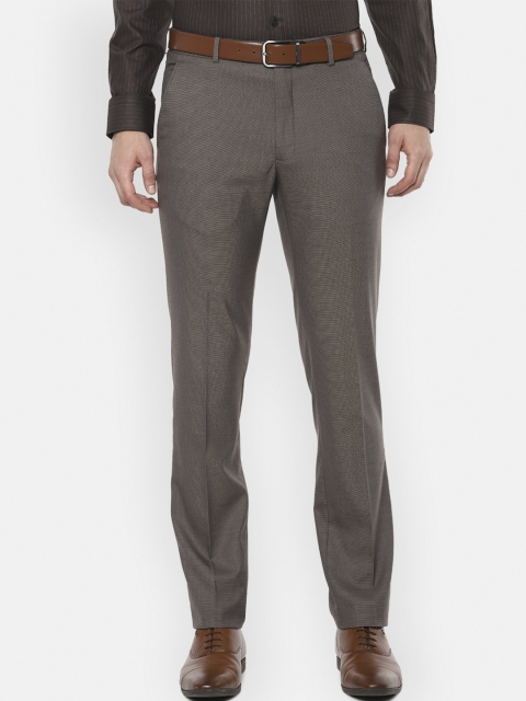 

Van Heusen Men Grey Slim Fit Formal Trousers