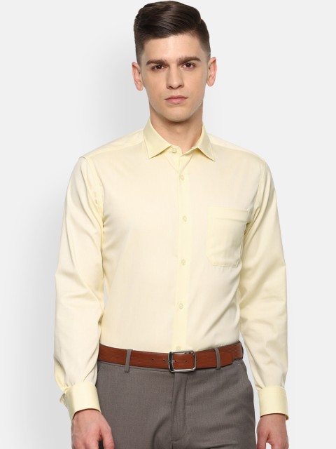

Louis Philippe Men Yellow Slim Fit Opaque Formal Shirt