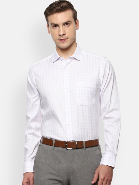 

Louis Philippe Men Blue Slim Fit Grid Tattersall Checks Opaque Checked Formal Shirt