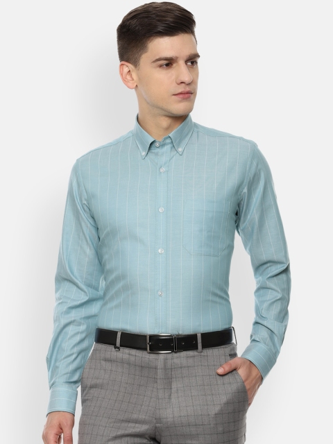 

Louis Philippe Men Blue Slim Fit Opaque Checked Formal Shirt