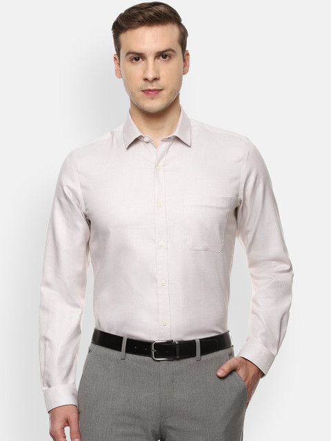 

Louis Philippe Men Beige Slim Fit Opaque Formal Shirt