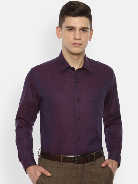 

Louis Philippe Men Purple Slim Fit Opaque Formal Shirt