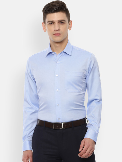 

Louis Philippe Permapress Men Blue Slim Fit Opaque Formal Shirt