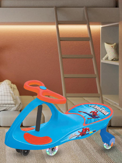 

Toyzone Infants Kids Blue & Red Spiderman Premium Swing Car