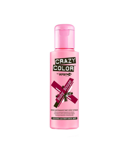 

CRAZY COLOR Semi-Permanent Hair Colour Cream 100ml - Ruby Rouge 66, Red