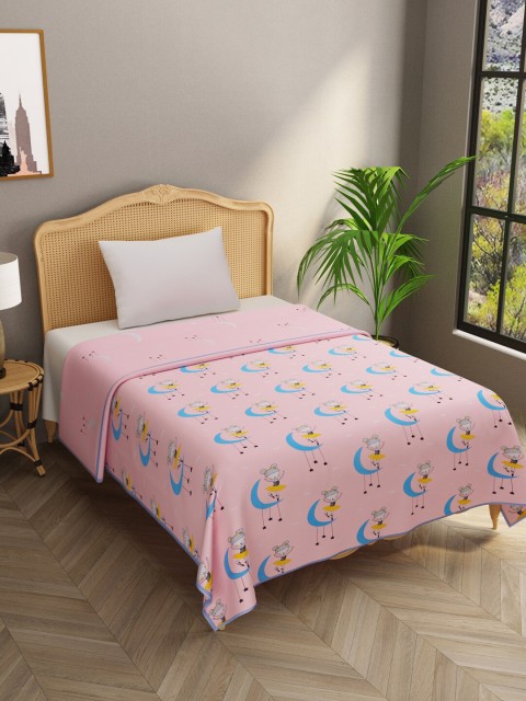 

Gulaab Jaipur Pink Cartoon Characters 450 GSM AC Room Single Bed Dohar