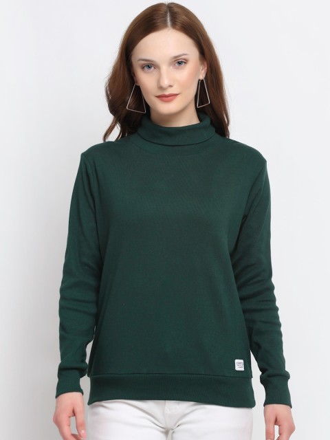 

GRIFFEL Women Green Sweatshirt