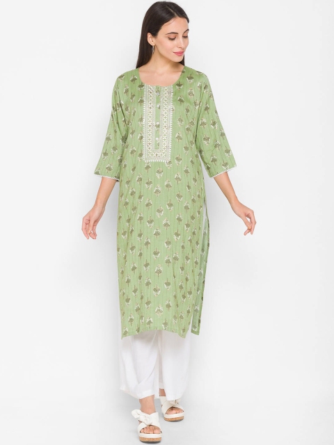 

ZOLA Women Green Kurta