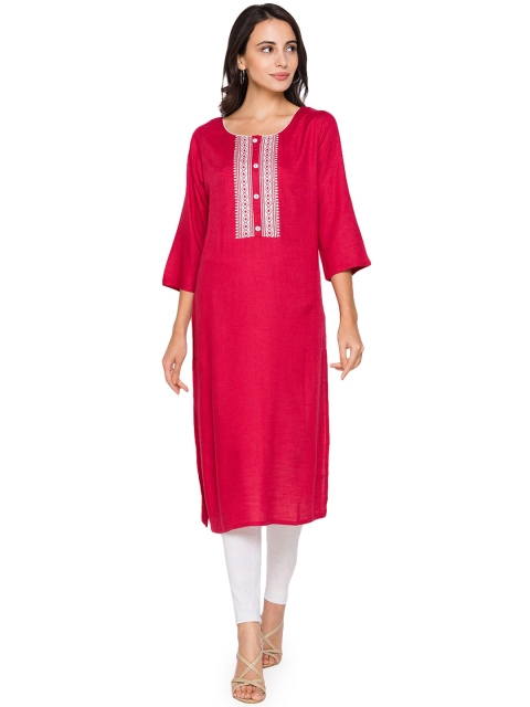 

ZOLA Women Pink Embroidered Kurta