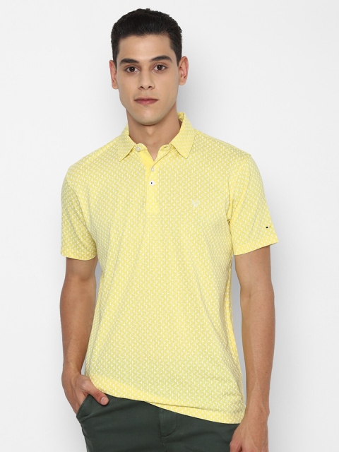 

Allen Solly Men Yellow Printed Polo Collar T-shirt