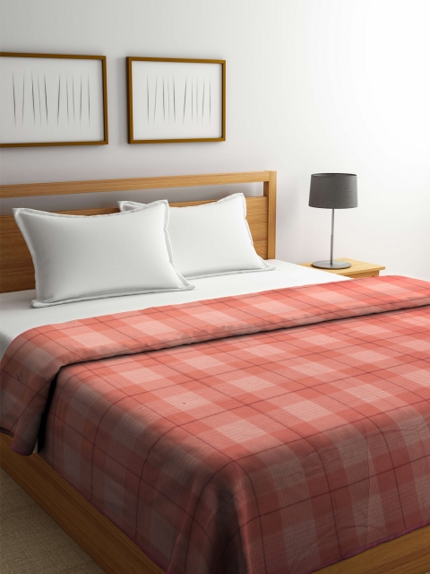 

Raymond Home Red & White Wool Checked Mild Winter 233 GSM Double Bed Blanket