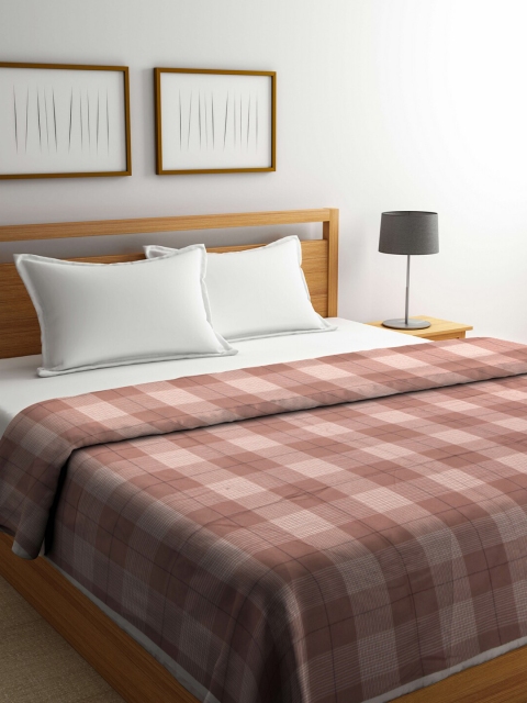 

Raymond Home Brown & Beige Checked Mild Winter 233 GSM Double Bed Blanket