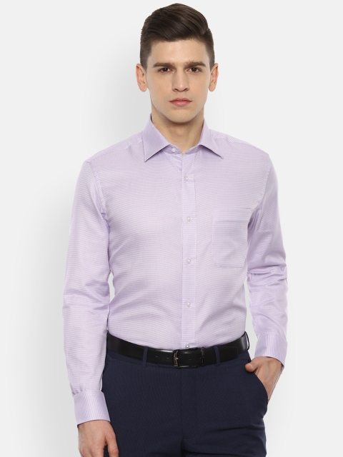 

Louis Philippe Men Purple Opaque Cotton Formal Shirt