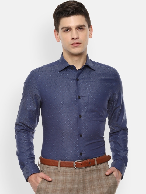 

Louis Philippe Gods & Kings Men Navy Blue Opaque Printed Formal Shirt