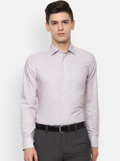 

Louis Philippe Men Grey Opaque Checked Cotton Formal Shirt