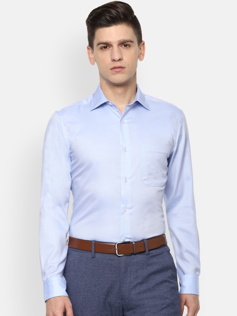 

Louis Philippe Men Blue Opaque Formal Shirt