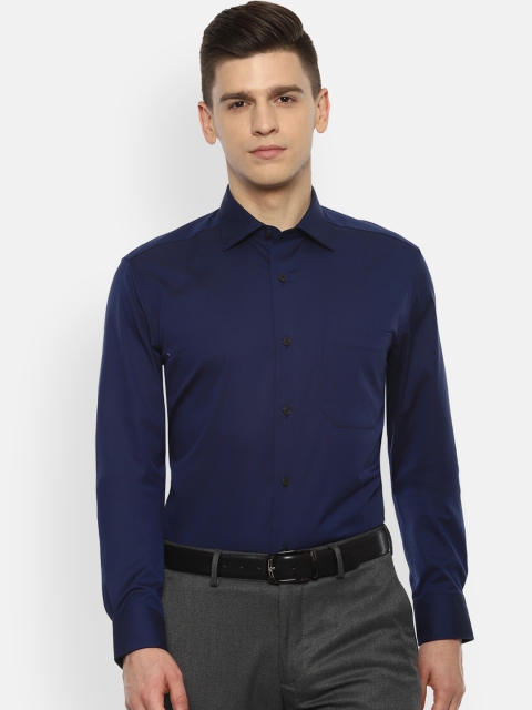 

Louis Philippe Men Navy Blue Opaque Formal Shirt