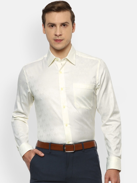 

Louis Philippe Gods & Kings Men Cream-Coloured Opaque Formal Shirt