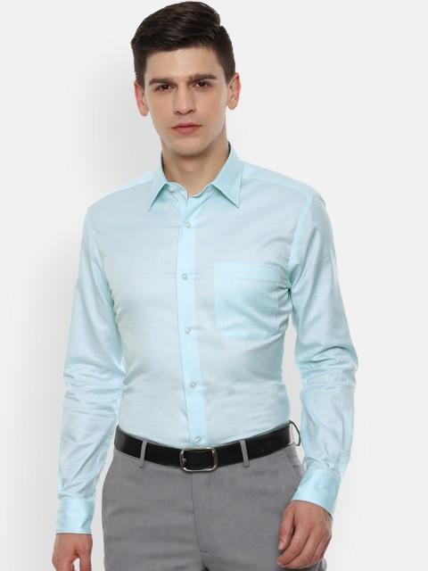 

Louis Philippe Gods & Kings Men Turquoise Blue Opaque Formal Shirt