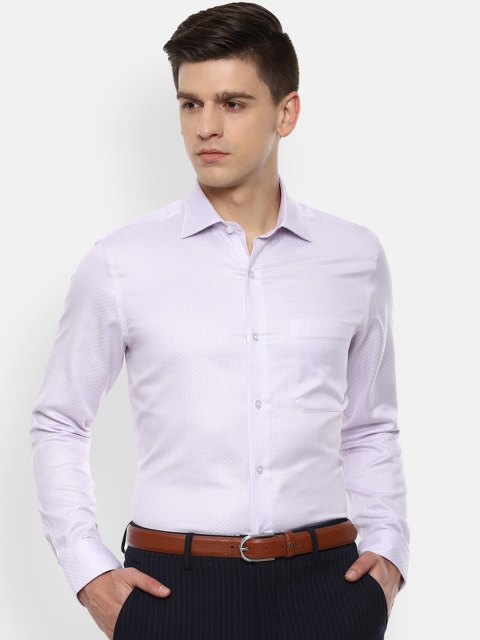 

Louis Philippe Gods & Kings Men Purple Opaque Pure Cotton Formal Shirt