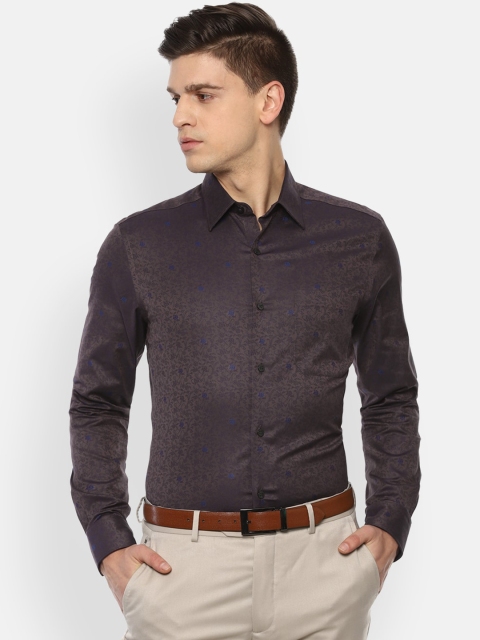 

Louis Philippe Gods & Kings Men Purple Opaque Printed Formal Shirt