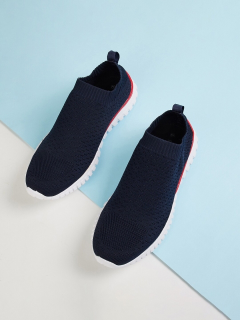 

Forca by Lifestyle Men Navy Blue Woven Design Slip-On Sneakers