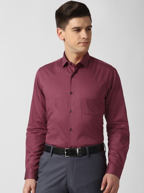 

Peter England Men Maroon Opaque Formal Shirt