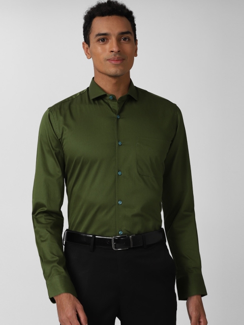 

Peter England Men Green Opaque Formal Shirt
