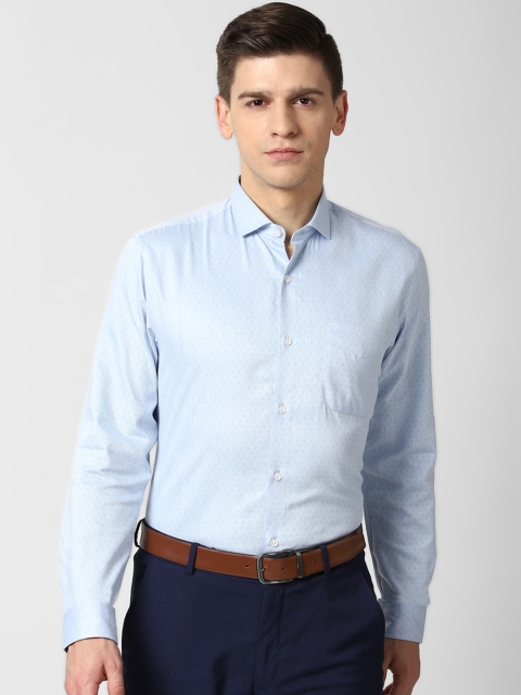 

Peter England Men Blue Opaque Printed Formal Shirt