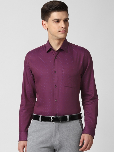 

Peter England Men Purple Slim Fit Opaque Formal Shirt