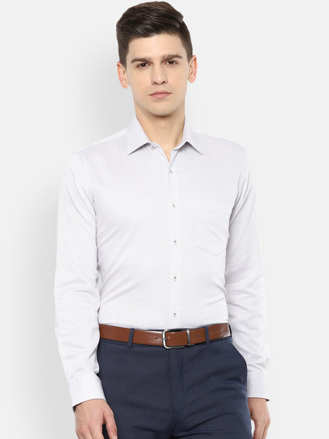

Van Heusen Men White Slim Fit Opaque Checked Formal Shirt