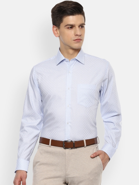 

Van Heusen Men White Opaque Printed Cotton Formal Shirt