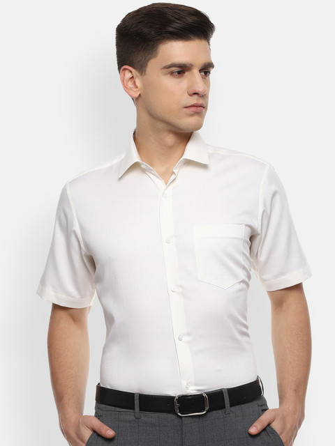 

Van Heusen Men White Opaque Formal Cotton Shirt