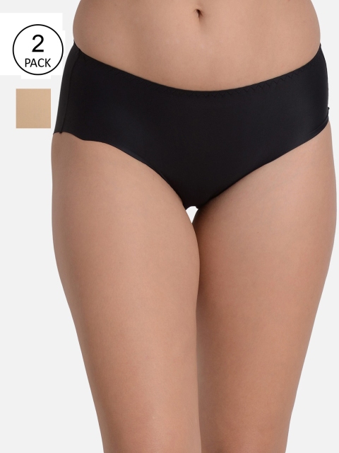 

fashiol Women Pack of 2 Assorted Solid Hipster Briefs