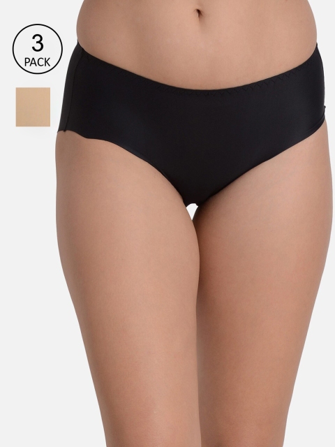 

fashiol Pack Of 2 Women Beige & Black Briefs -815Panty1