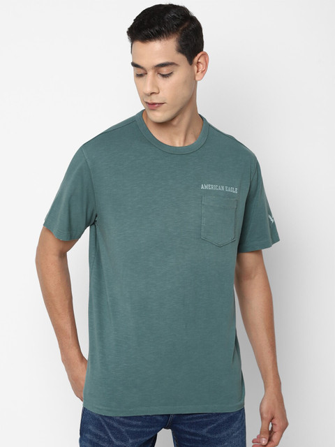 

AMERICAN EAGLE OUTFITTERS Men Green Pockets T-shirt