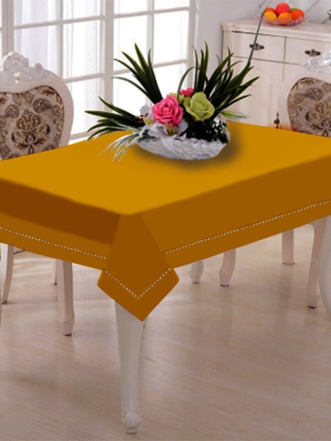 

Lushomes Yellow Solid Rectangular Pure Cotton 6-Seater Table Cloth