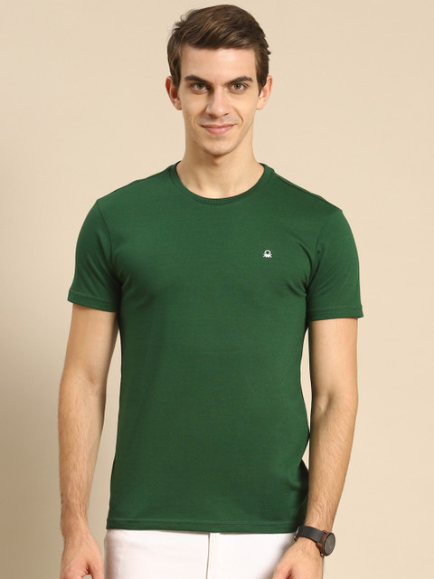 

United Colors of Benetton Men Green T-shirt