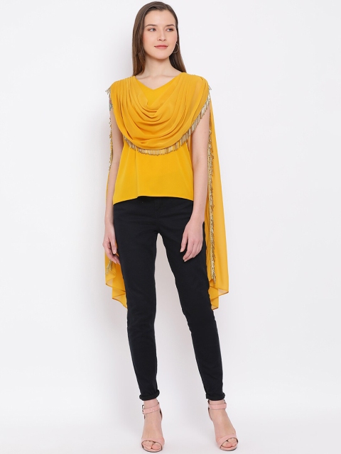 

DRAAX Fashions Yellow Regular Top