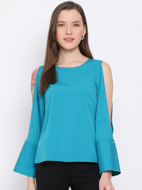 

DRAAX Fashions Blue Regular Top
