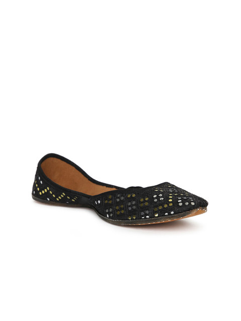 

Fabindia Women Black Open Toe Flats with Buckles