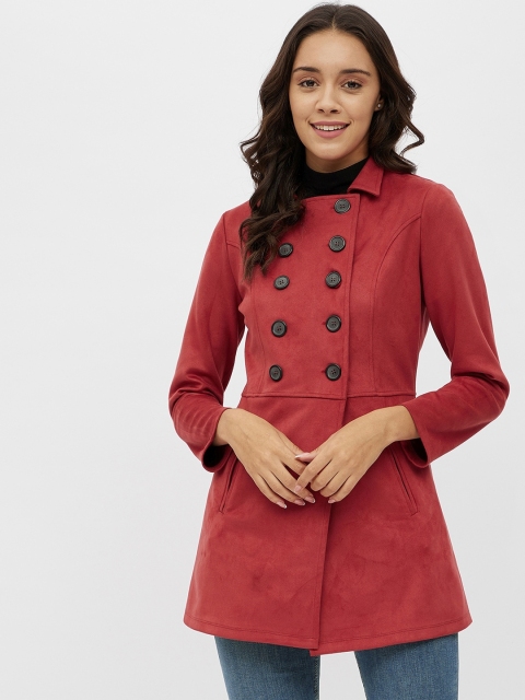 

Harpa Women Maroon Longline Tailored Jacket