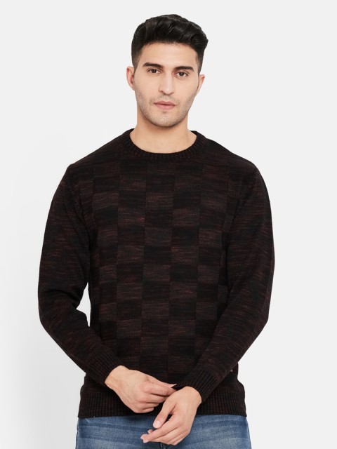 

Duke Men Black Wool Printed Pullover