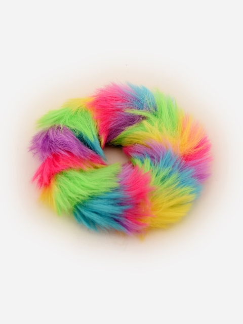 

Toniq Kids Girls Red & Purple Fur Ponytail Holders