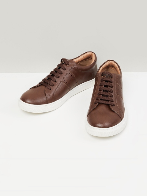 

max Men Brown PU Sneakers