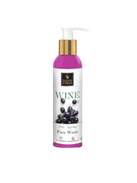 

Good Vibes Wine Anti-Ageing Face Wash 120 ml, Transparent