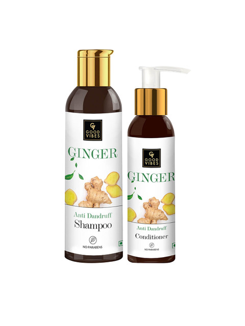 

Good Vibes Ginger Anti Dandruff Hair Care Kit - 320 ml, Transparent