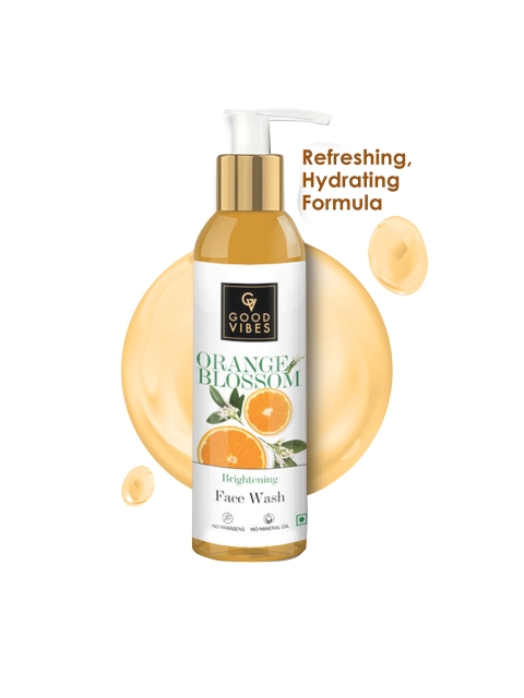 

Good Vibes Skin Brightening Face Wash - Orange Blossom - 120 ml, Transparent