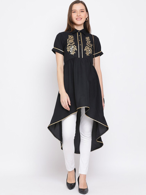 

DRAAX Fashions Black Flared Midi Dress