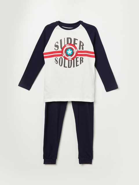 

Fame Forever by Lifestyle Boys Navy Blue Cotton Printed Sleepsuit